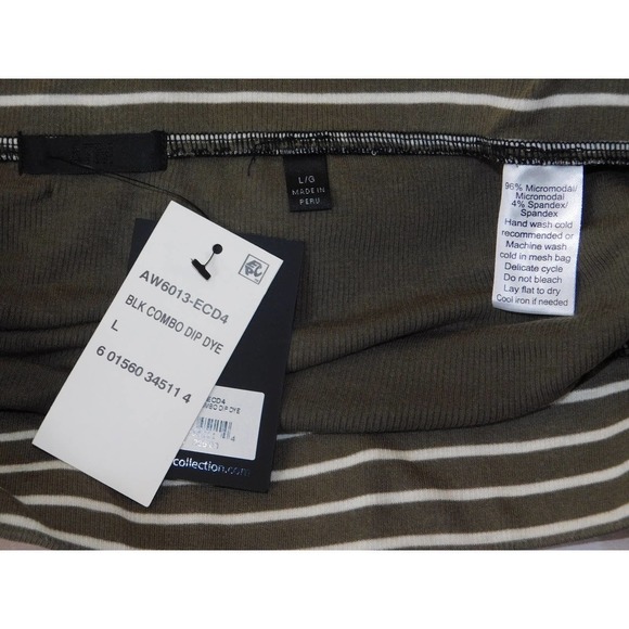 ATM Anthony Thomas Melillo NEW Women's Size L Striped Skirt Pull On Slit Skirt - Picture 4 of 8